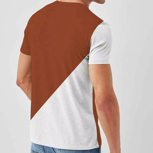 En stock, T-shirt respirant OEM, faible MOQ, coupe classique, personnalisable, T-shirts pour hommes, motif bicolore - Product Image 3