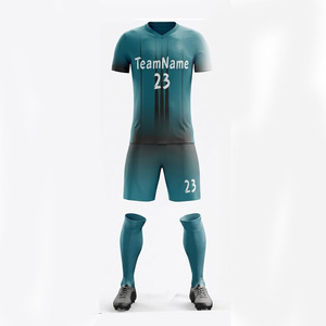 Conjunto de Uniforme de Fútbol Sublimado Personalizado, Cuello en V, Manga Corta, Absorbe la Humedad, para Hombre, Ajuste Atlético para Todas las Temporadas - Product Image 3