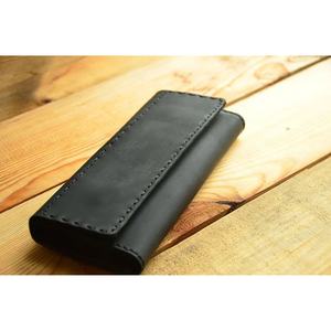 Monedero de diseñador para mujer real de alta calidad con solapa elegante sobre monedero largo con bolsillos con cremallera - Product Image 1