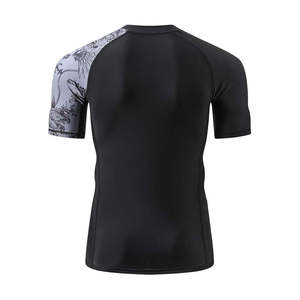 Rashguard personnalisé pour homme, respirant, à séchage rapide, manches courtes, pour la natation, le BJJ, le MMA, avec logo personnalisé - Product Image 3