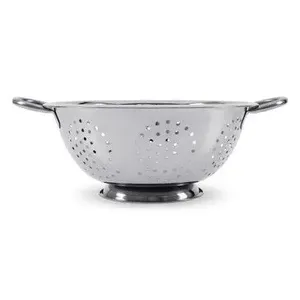 Durable <b>Stainless</b> <b>Steel</b> <b>Colander</b> with European Design for Washing Draining Foods Pasta Veggies Fruits and Cooking Prep - Product Image 3