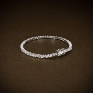 Lab Grown Diamond Tennis Bracelet White Gold Round Cut Classic Elegant Luxury Fine Jewelry For Women <b>Men</b> Unisex Gift - Product Image 6