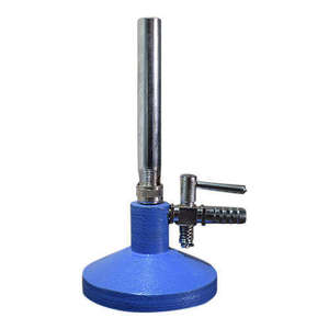 Quemador Bunsen Científico de Acero Inoxidable para Uso en Laboratorio, Compatible con Gas Natural y GLP, con Tubo Niquelado y Regulación - Product Image 5
