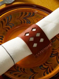 Anillo para Servilletas de Cuero de Alta Calidad para Decoración de Mesa de Comedor con Material Duradero y Acabado Elegante - Product Image 6