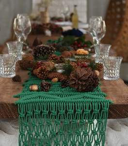 Camino de Mesa Bohemio de Lujo, Tejido a Mano con Macramé y Encaje de Algodón, Decoración para Mesa de Comedor, Bodas, Fiestas y Cenas - Product Image 6