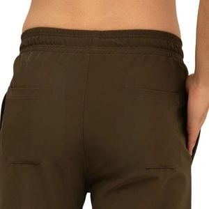 Pantalon de jogging décontracté pour homme, vert olive, coupe droite, taille élastique avec cordon de serrage, confortable pour le quotidien - Product Image 4