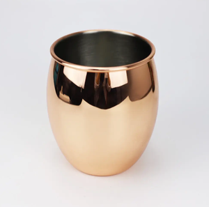 Mug à bière Moscow Mule en acier inoxydable plaqué cuivre, artisanat indien - Product Image 2