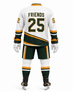 Tenue d'équipe sportive, maillot et pantalon de hockey sur glace 100% polyester pour l'entraînement, vente en gros, uniformes de hockey sur glace de qualité supérieure, doux - Product Image 6
