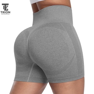 Solid Color Soft <b>Women</b> Fitness Sports <b>Short</b> <b>Leggings</b> Comprehensive Training Jog High Waist Yoga <b>Shorts</b> with OEM ODM - Product Image 1
