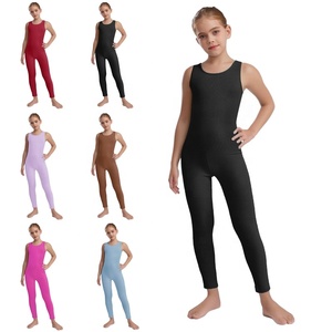 Traje Deportivo de Patinaje para Niñas de 4 a 14 Años, Mono Deportivo, Leotardo de Cuerpo Entero Informal para Juegos, Entrenamiento Atlético y Yoga - Product Image 1
