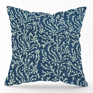 ปลอกหมอนอิงผ้าฝ้ายพิมพ์ลายด้วยมือสไตล์อินดิโก้ สำหรับตกแต่งโซฟา - Product Image 4