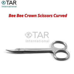 Ciseaux Bee Bee Crown en acier inoxydable de haute qualité, instruments chirurgicaux médicaux orthodontiques, ciseaux dentaires Bee de 4,13 pouces - Product Image 2