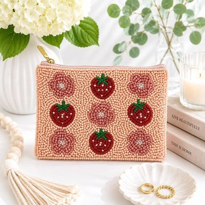 Mini porte-monnaie perlé avec inscription « Cheers » brodée en or, petite pochette de rangement - Product Image 4
