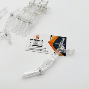 Hair Extension <b>Clips</b> Transparent PP Strong Hold Salon Tools for Hair Sectioning Custom Logo and Packaging - Product Image 3