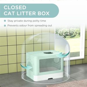 Lettiera per Gatti XL Completamente Chiusa con Pulizia Automatica, Design Carino in Plastica, Facile da Pulire per Gatti di Taglia Grande - Product Image 2