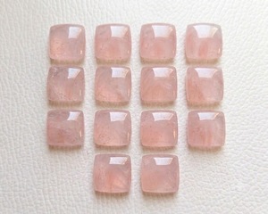 Piedra Suelta de Aguamarina Rosa Natural, Corte Cojín, Facetada, Pulida, 10 mm, para Joyería - Product Image 3