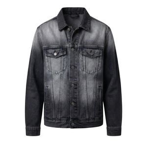 Men Dark Blue Breathable 100% Cotton Classic <b>Denim</b> <b>Jacket</b> Heavyweight Button Up Casual Jean Coat High Quality <b>Jackets</b> - Product Image 3