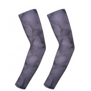 Manchons de cyclisme unisexes bleu foncé, protection anti-UV, manchons de compression pour le sport, pour adultes - Product Image 2