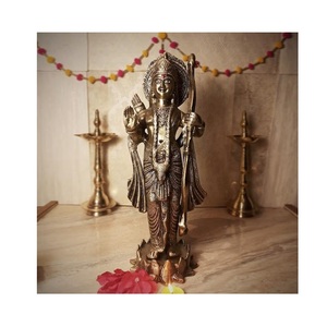 Escultura de Dios en Latón Refinado, Figura Tradicional India de Divinidad, Hecha a Mano para el Hogar, Templo, Sala de Oración, Decoración Religiosa - Product Image 3