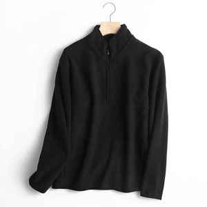 เสื้อฮู้ดดี้แฟชั่นฤดูหนาวลำลองแบบซิป ¼  ผ้าฟลีซคอตตอน 100% คุณภาพพรีเมียม ไม่หดตัว สำหรับผู้ชาย รับผลิตตามสั่งขายส่ง - Product Image 2