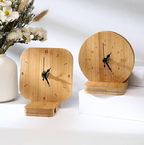 Reloj de Pared Redondo de Madera, Minimalista, Analógico, de Cuarzo, Funciona con Batería, con Manecillas Negras - Product Image 6