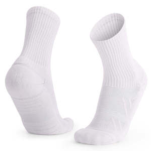 High Quality Men's Athletic Crew <b>Socks</b> Soft Spandex/Polyester Fabric Breathable Quick Dry Stretch Fit Sports <b>Running</b> Training - Product Image 3