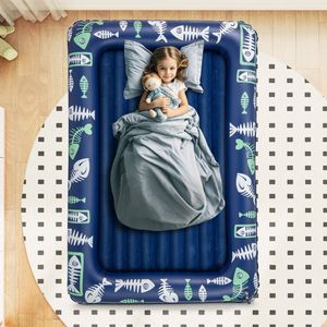 Cama Inflable de Viaje con Bomba Eléctrica para Niños Pequeños, Rieles Elevados, Accesorio para Colchón de Aire - Product Image 2