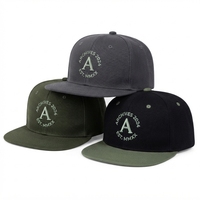 Gorra Snapback Unisex de 6 Paneles con Visera Plana, de Lujo, Estilo Vintage, con Logotipo Bordado Personalizado, de Rendimiento, de Sarga, a la Moda, Venta al por Mayor