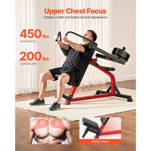 Banco de Ejercicios Ajustable para Pecho, 450 LBS, Equipo de Gimnasio en Casa, Máquina de Inclinación para Ejercicios de Pecho y Deltoides Posteriores para Sistemas de Gimnasio en Casa - Product Image 2