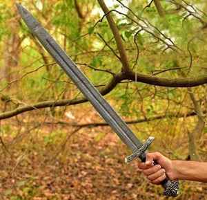 Espada Vikinga Hecha a Mano Personalizada de Venta al por Mayor con Funda de Madera Tallada, Estilo Medieval Nórdico, Hoja de Guerrero de Alta Calidad - Product Image 6