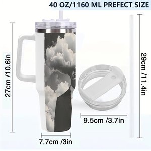 40Oz <b>Large</b> Stainless Steel Tumbler With Straw For Sports Teams And Athletic Events - Product Image 4