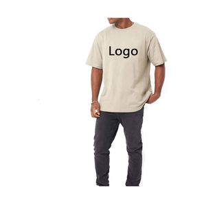 Camisetas de hombre de algodón 100% estilo liso extendido de fábrica OEM, camiseta oversize con diseño personalizado para hombre - Product Image 2