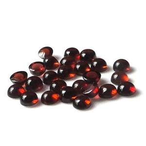 Vente en gros de pierres précieuses naturelles : Quartz de guérison et Grenat, pierres semi-précieuses rondes à dos plat en vrac, pour la création de bijoux DIY - Product Image 4