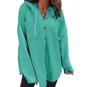 Sudadera con capucha para mujer, personalizada, 100% algodón piqué, 220 GSM, manga corta, color liso, con bordado en el pecho, proveedor informal de Bangladesh - Product Image 4