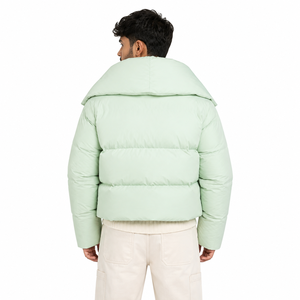 Cropped Puffer Men's <b>Jackets</b> Wholesale Quilted Padded Winter Outerwear Custom OEM Manufacturer Bulk Supply Casual Fashion <b>Jacket</b> - Product Image 2