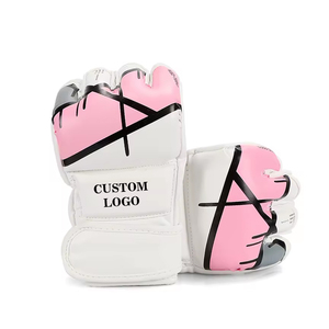 Guantes de Lucha MMA Profesionales con Logotipo Personalizado, Guantes de Entrenamiento de Cuero PU de Medio Dedo para Boxeo y Kickboxing - Product Image 1