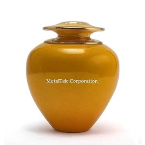 Urna de cremación marrón brillante Satori para adultos de diseño moderno de lujo, tarros para cenizas de Color personalizado de estilo americano, suministros funerarios al por mayor - Product Image 5