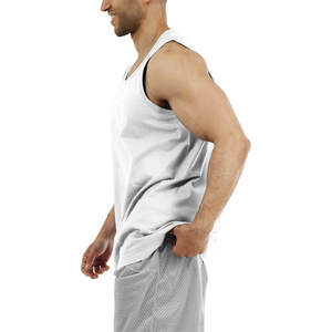 OEM Customized Private Label Cotton Workout <b>Men</b> Sleeveless T Shirt Quick Dry Fitness Gym Tank Top <b>Men</b> with embroidery logo - Product Image 5