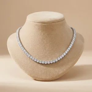 Collier classique pour femme en or plaqué, style hip-hop, avec diamant de laboratoire certifié IGI, chaîne fine, éclat quotidien, pierre intemporelle raffinée - Product Image 1