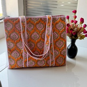 Women's Quilted Cotton <b>Tote</b> <b>Bag</b> Handmade Patterned Shoulder Carry <b>Bag</b> for Shopping Daily Travel Beach Market Gift Style Premiums - Product Image 1