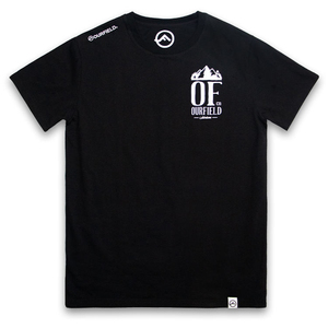 เสื้อยืดแขนสั้นสีดำทรงปกติสำหรับผู้ชาย คอกลม สีพื้น ผ้าเจอร์ซีย์ถักแบบเรียบ - Product Image 3