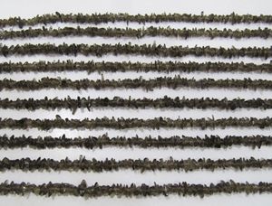 Quartz fumé brun naturel 3-4 mm, gravier de quartz fumé non taillé, pépites de haute qualité pour la fabrication de bijoux, brin de perles de pierre de 34 pouces de long - Product Image 1
