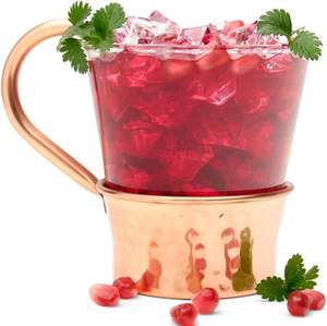 Ensemble de 4 mugs turcs pour mixologie avancée, base 100% cuivre pur et verre de qualité alimentaire, finition martelée - Product Image 4