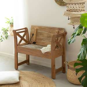 Banco de madera de acacia Vandana Vertex Stellar Isolde - Product Image 5