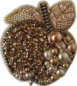 Broche de Lujo Hecho a Mano con Bordado y Cuentas, con Intrincada Artesanía, Elegante Broche Bordado con Cuentas Hecho a Mano para - Product Image 5