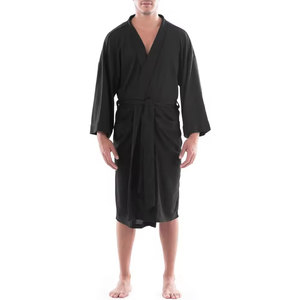 เสื้อคลุมอาบน้ำผู้ชาย Home Comfort คุณภาพสูง ผ้าฝ้าย 100% ระบายอากาศได้ดี แขนยาว ใช้ได้ทุกฤดู สำหรับอาบน้ำและสวมใส่ในบ้าน - Product Image 1