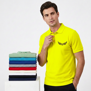 เสื้อโปโลแขนสั้นผู้ชาย สีพื้น ผ้าฝ้ายป๊อปลิน 100% ระบายอากาศได้ดี สวมใส่สบาย ทรงปกติ - Product Image 5