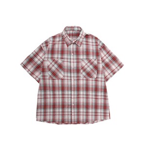 Camisas a Cuadros Casuales para Hombre, Estilo Urbano, Manga Corta, Holgadas, con Botones, Ecológicas, de Secado Rápido, Poliéster/Algodón, Antiarrugas - Product Image 3