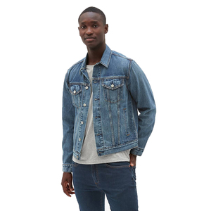 Wholesale Fashionable Customized <b>Lightweight</b> <b>Denim</b> Jeans <b>Jacket</b> High Quality Men's Color Block <b>Jacket</b> - Product Image 1