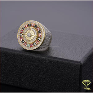Bague de luxe en argent 925 avec diamant de laboratoire en forme de roulette pour les acheteurs de bijoux haut de gamme en gros - Product Image 4